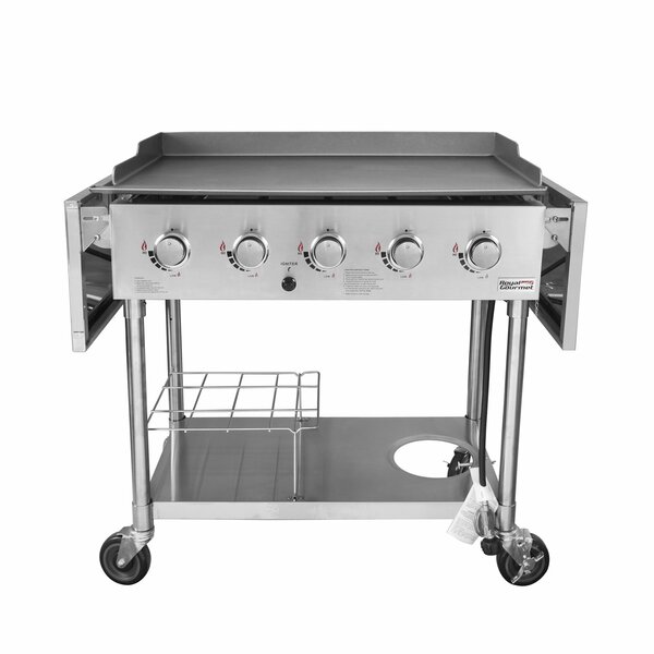 Royal Gourmet 5 Burner Flat Top Propane Gas Grill Reviews Wayfair Ca   5 Burner Flat Top Propane Gas Grill 